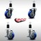 Service Caster 3.5'' SS Blue Poly Wheel Swivel 1-1/2'' Expanding Stem Caster Set 2 Brakes, 4PK SCC-SSEX20S3514-PPUB-BLUE-2-TLB2-112 - alternate 2